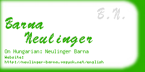 barna neulinger business card